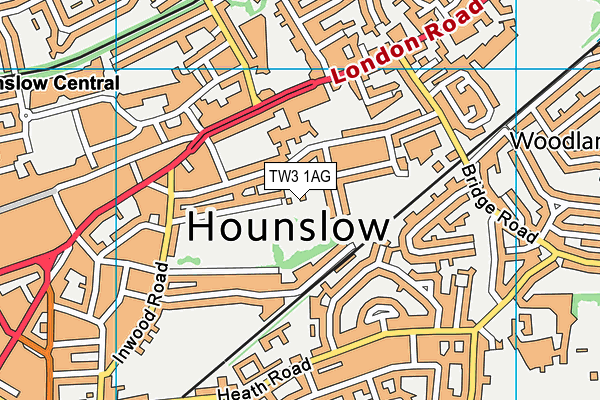 TW3 1AG map - OS VectorMap District (Ordnance Survey) TW3 1AG map - OS VectorMap District (Ordnance Survey)
