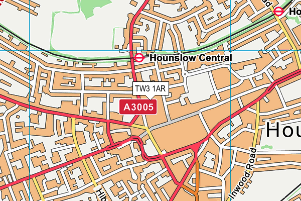 TW3 1AR map - OS VectorMap District (Ordnance Survey) TW3 1AR map - OS VectorMap District (Ordnance Survey)