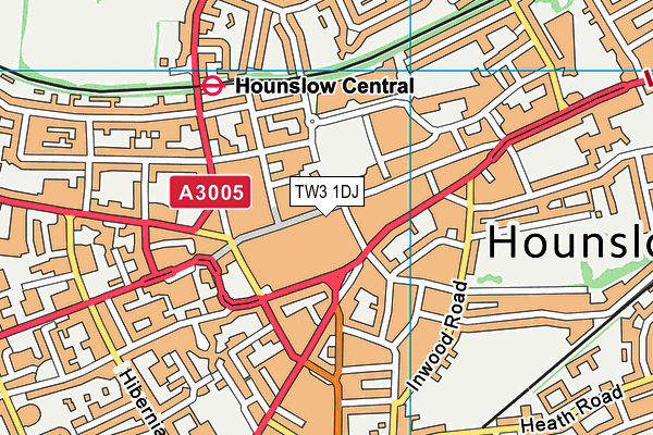 TW3 1DJ map - OS VectorMap District (Ordnance Survey) TW3 1DJ map - OS VectorMap District (Ordnance Survey)