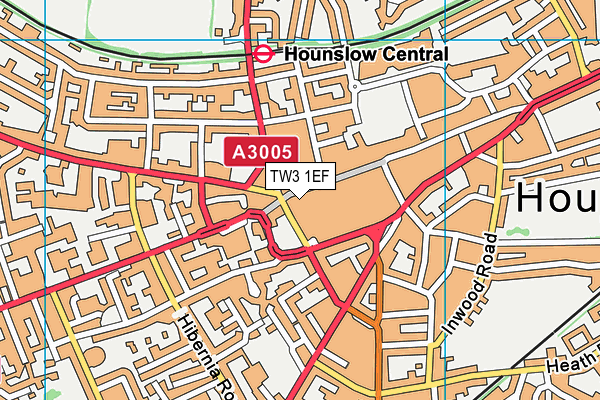 TW3 1EF map - OS VectorMap District (Ordnance Survey) TW3 1EF map - OS VectorMap District (Ordnance Survey)