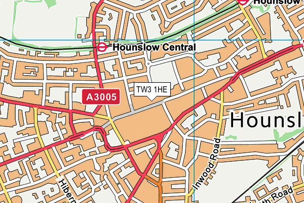TW3 1HE map - OS VectorMap District (Ordnance Survey) TW3 1HE map - OS VectorMap District (Ordnance Survey)