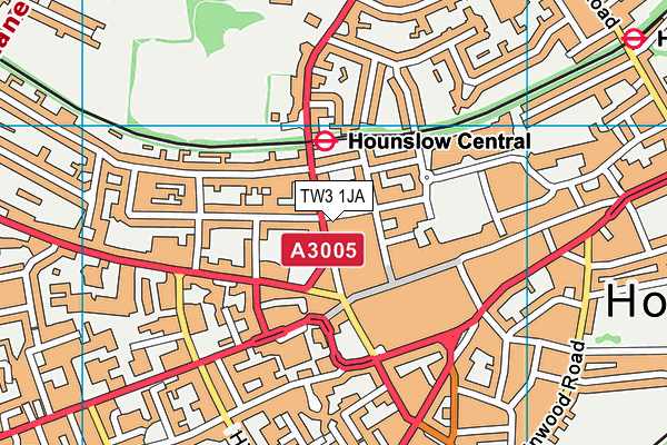 TW3 1JA map - OS VectorMap District (Ordnance Survey) TW3 1JA map - OS VectorMap District (Ordnance Survey)