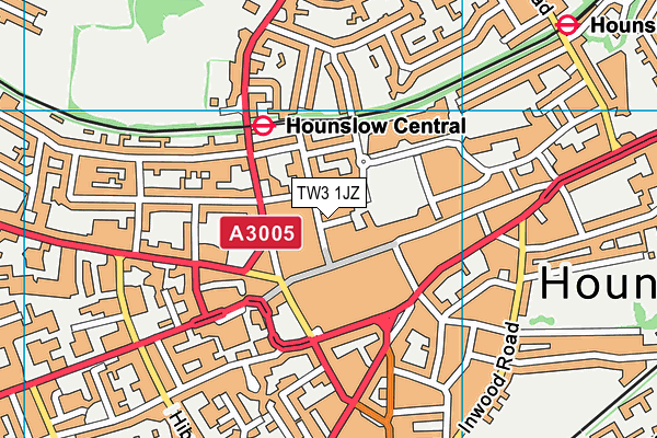 TW3 1JZ map - OS VectorMap District (Ordnance Survey) TW3 1JZ map - OS VectorMap District (Ordnance Survey)