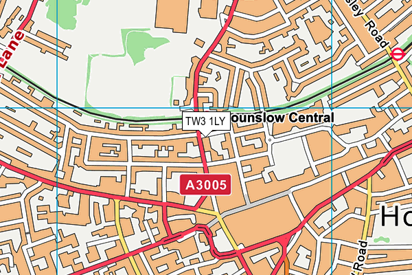 TW3 1LY map - OS VectorMap District (Ordnance Survey) TW3 1LY map - OS VectorMap District (Ordnance Survey)