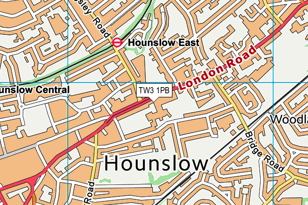 TW3 1PB map - OS VectorMap District (Ordnance Survey) TW3 1PB map - OS VectorMap District (Ordnance Survey)