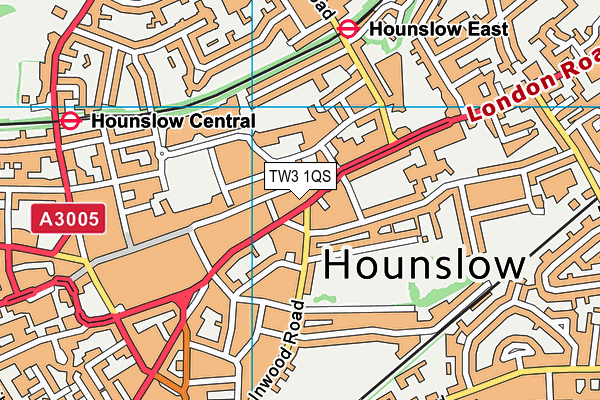 TW3 1QS map - OS VectorMap District (Ordnance Survey) TW3 1QS map - OS VectorMap District (Ordnance Survey)