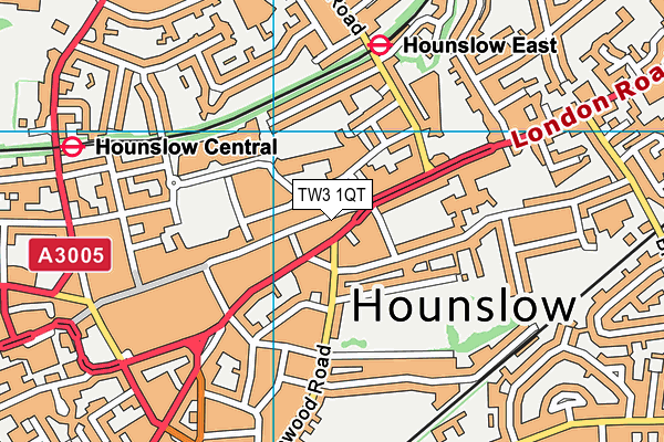 TW3 1QT map - OS VectorMap District (Ordnance Survey) TW3 1QT map - OS VectorMap District (Ordnance Survey)