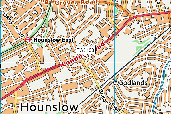 TW3 1SB map - OS VectorMap District (Ordnance Survey) TW3 1SB map - OS VectorMap District (Ordnance Survey)