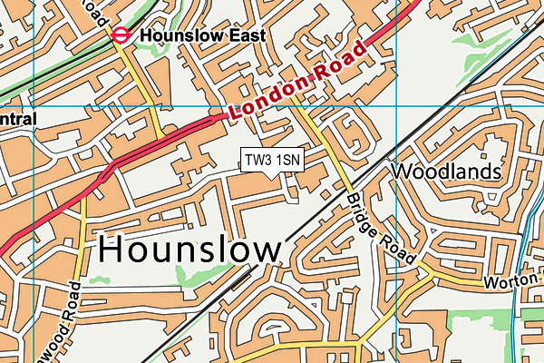 TW3 1SN map - OS VectorMap District (Ordnance Survey) TW3 1SN map - OS VectorMap District (Ordnance Survey)
