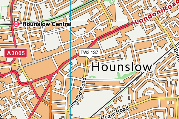 TW3 1SZ map - OS VectorMap District (Ordnance Survey) TW3 1SZ map - OS VectorMap District (Ordnance Survey)