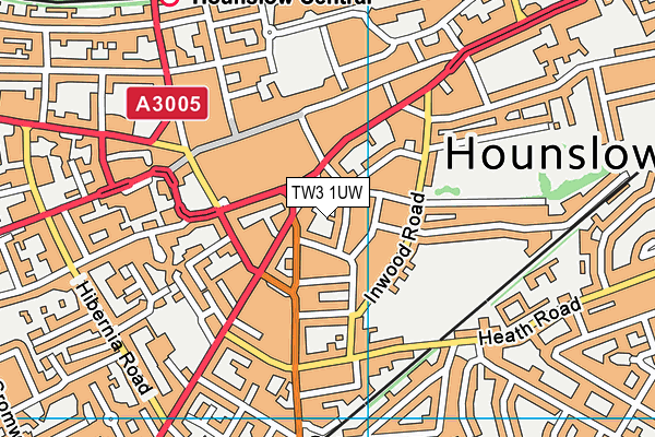 TW3 1UW map - OS VectorMap District (Ordnance Survey) TW3 1UW map - OS VectorMap District (Ordnance Survey)