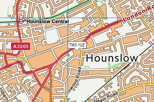 TW3 1UZ map - OS VectorMap District (Ordnance Survey) TW3 1UZ map - OS VectorMap District (Ordnance Survey)