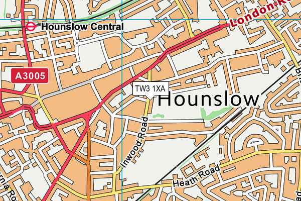 TW3 1XA map - OS VectorMap District (Ordnance Survey) TW3 1XA map - OS VectorMap District (Ordnance Survey)
