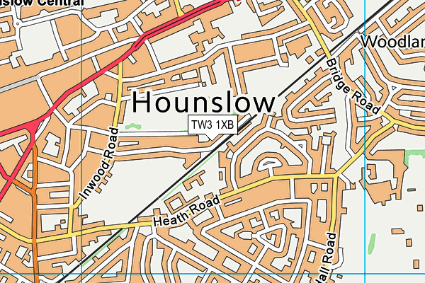 TW3 1XB map - OS VectorMap District (Ordnance Survey) TW3 1XB map - OS VectorMap District (Ordnance Survey)