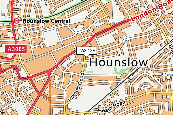 TW3 1XF map - OS VectorMap District (Ordnance Survey) TW3 1XF map - OS VectorMap District (Ordnance Survey)