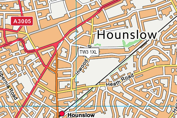 TW3 1XL map - OS VectorMap District (Ordnance Survey)