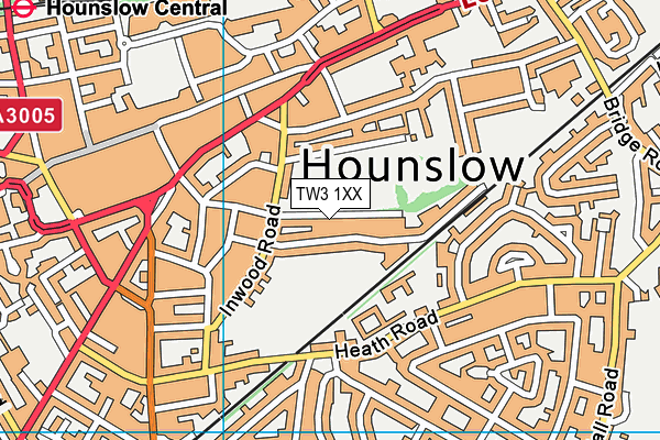 TW3 1XX map - OS VectorMap District (Ordnance Survey) TW3 1XX map - OS VectorMap District (Ordnance Survey)