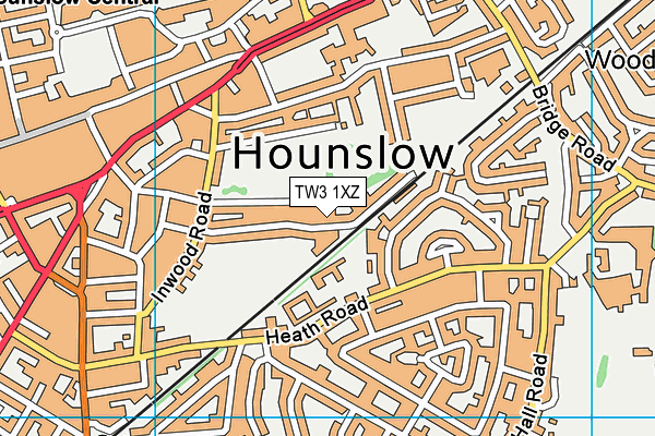 TW3 1XZ map - OS VectorMap District (Ordnance Survey) TW3 1XZ map - OS VectorMap District (Ordnance Survey)