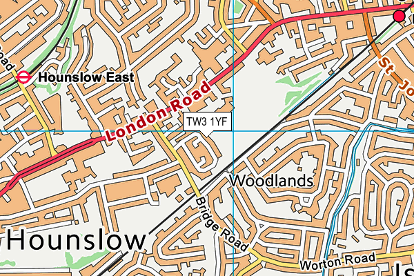 TW3 1YF map - OS VectorMap District (Ordnance Survey) TW3 1YF map - OS VectorMap District (Ordnance Survey)