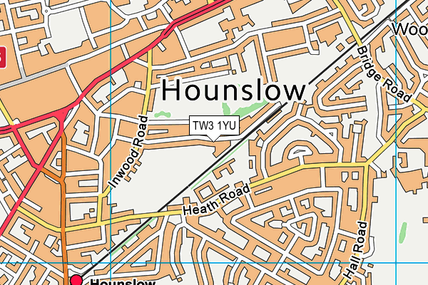 TW3 1YU map - OS VectorMap District (Ordnance Survey) TW3 1YU map - OS VectorMap District (Ordnance Survey)