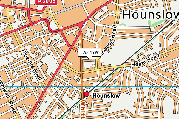 TW3 1YW map - OS VectorMap District (Ordnance Survey) TW3 1YW map - OS VectorMap District (Ordnance Survey)
