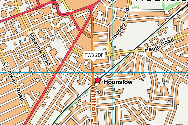 TW3 2DF map - OS VectorMap District (Ordnance Survey) TW3 2DF map - OS VectorMap District (Ordnance Survey)
