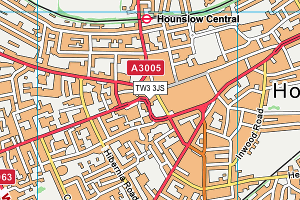 TW3 3JS map - OS VectorMap District (Ordnance Survey) TW3 3JS map - OS VectorMap District (Ordnance Survey)