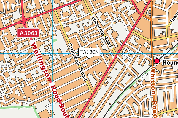 TW3 3QN map - OS VectorMap District (Ordnance Survey) TW3 3QN map - OS VectorMap District (Ordnance Survey)