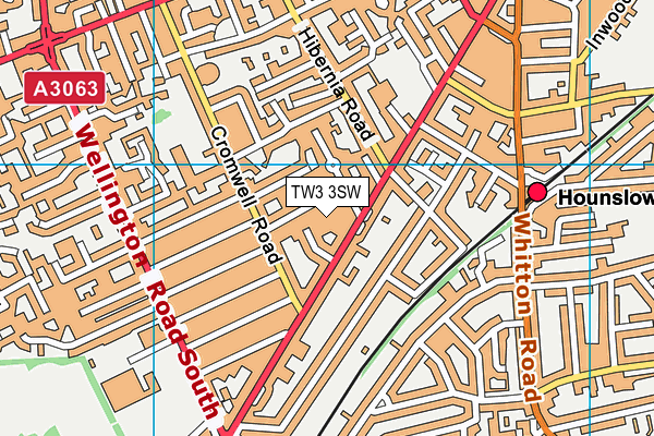 TW3 3SW map - OS VectorMap District (Ordnance Survey) TW3 3SW map - OS VectorMap District (Ordnance Survey)