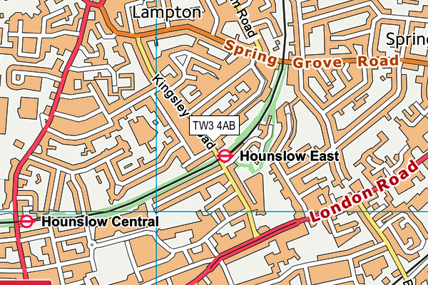 TW3 4AB map - OS VectorMap District (Ordnance Survey)