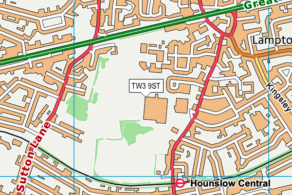 TW3 9ST map - OS VectorMap District (Ordnance Survey) TW3 9ST map - OS VectorMap District (Ordnance Survey)