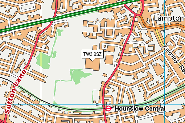 TW3 9SZ map - OS VectorMap District (Ordnance Survey) TW3 9SZ map - OS VectorMap District (Ordnance Survey)