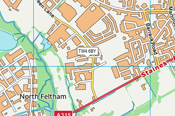 TW4 6BY map - OS VectorMap District (Ordnance Survey) TW4 6BY map - OS VectorMap District (Ordnance Survey)
