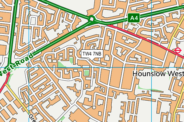 TW4 7NB map - OS VectorMap District (Ordnance Survey) TW4 7NB map - OS VectorMap District (Ordnance Survey)