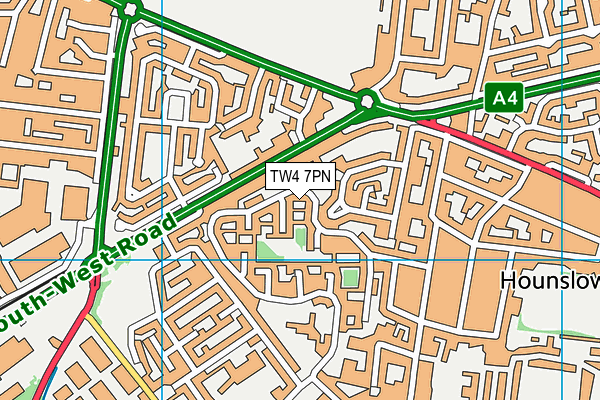 TW4 7PN map - OS VectorMap District (Ordnance Survey) TW4 7PN map - OS VectorMap District (Ordnance Survey)