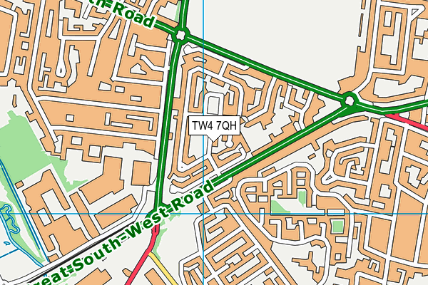 TW4 7QH map - OS VectorMap District (Ordnance Survey) TW4 7QH map - OS VectorMap District (Ordnance Survey)