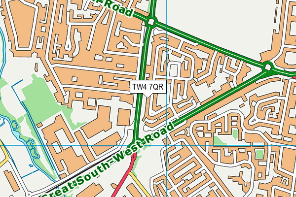 TW4 7QR map - OS VectorMap District (Ordnance Survey) TW4 7QR map - OS VectorMap District (Ordnance Survey)