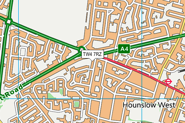 TW4 7RZ map - OS VectorMap District (Ordnance Survey) TW4 7RZ map - OS VectorMap District (Ordnance Survey)