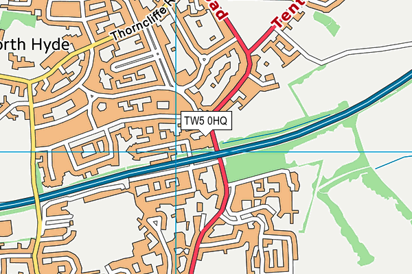 TW5 0HQ map - OS VectorMap District (Ordnance Survey)