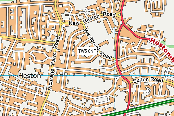 TW5 0NF map - OS VectorMap District (Ordnance Survey) TW5 0NF map - OS VectorMap District (Ordnance Survey)