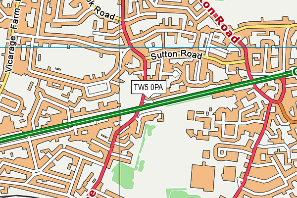 TW5 0PA map - OS VectorMap District (Ordnance Survey) TW5 0PA map - OS VectorMap District (Ordnance Survey)