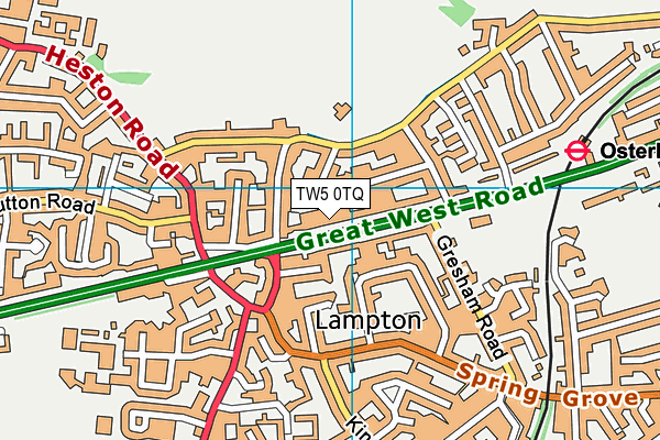 TW5 0TQ map - OS VectorMap District (Ordnance Survey)