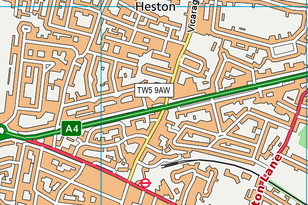 TW5 9AW map - OS VectorMap District (Ordnance Survey) TW5 9AW map - OS VectorMap District (Ordnance Survey)