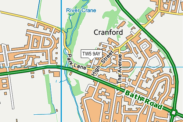 TW5 9AY map - OS VectorMap District (Ordnance Survey) TW5 9AY map - OS VectorMap District (Ordnance Survey)
