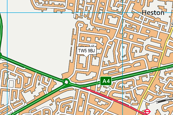 TW5 9BJ map - OS VectorMap District (Ordnance Survey) TW5 9BJ map - OS VectorMap District (Ordnance Survey)