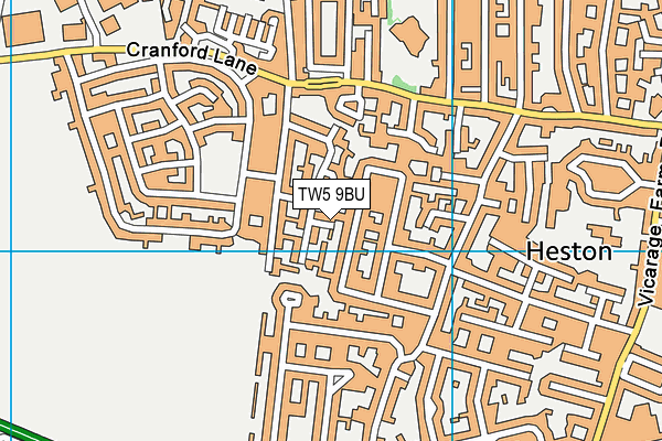 TW5 9BU map - OS VectorMap District (Ordnance Survey) TW5 9BU map - OS VectorMap District (Ordnance Survey)