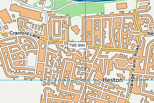 TW5 9HH map - OS VectorMap District (Ordnance Survey) TW5 9HH map - OS VectorMap District (Ordnance Survey)