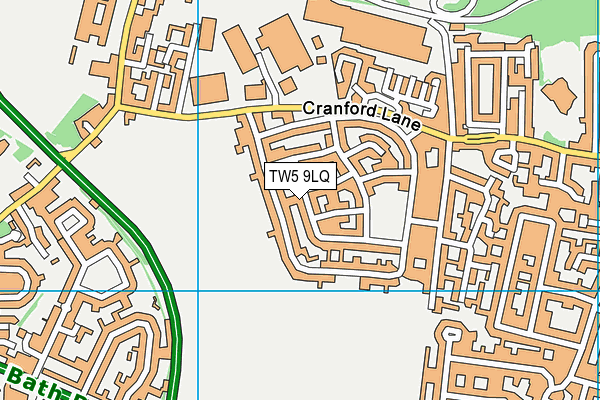 TW5 9LQ map - OS VectorMap District (Ordnance Survey) TW5 9LQ map - OS VectorMap District (Ordnance Survey)