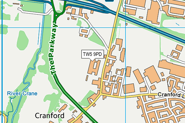 TW5 9PD map - OS VectorMap District (Ordnance Survey) TW5 9PD map - OS VectorMap District (Ordnance Survey)