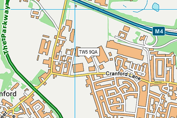 TW5 9QA map - OS VectorMap District (Ordnance Survey) TW5 9QA map - OS VectorMap District (Ordnance Survey)